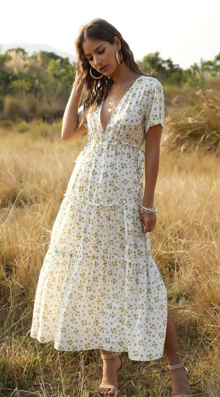 White Maxi Summer Dress in size XL