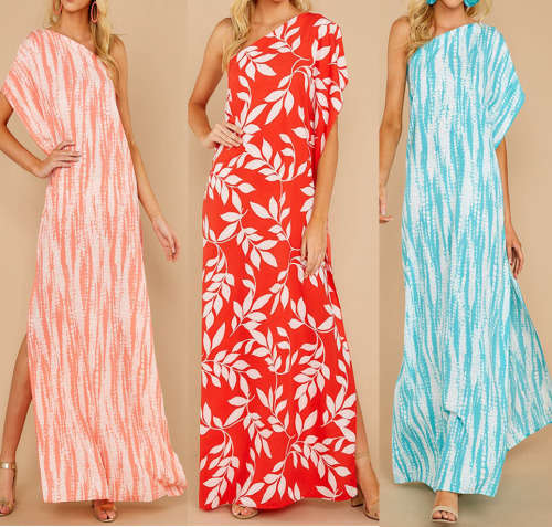 Sexy One Shoulder Summer Dress in size S to  L