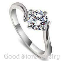 STUNNING 0.50ct ENGAGEMENT RING IN 925 STERLING SILVER***SIZE 8