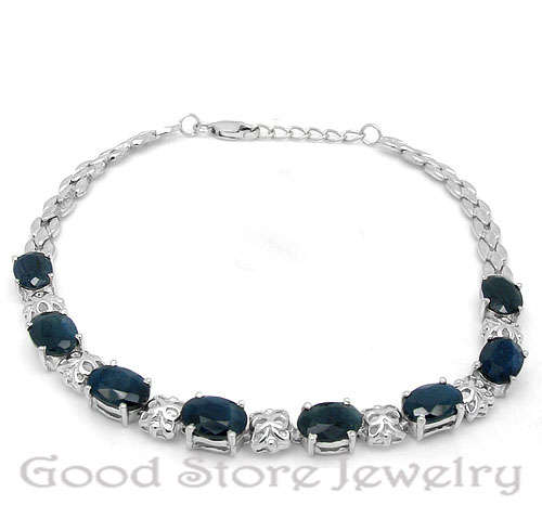Valentine BRAND NEW STRIKING NATURAL SAPPHIRE BRACELET IN 925 STERLING SIVER
