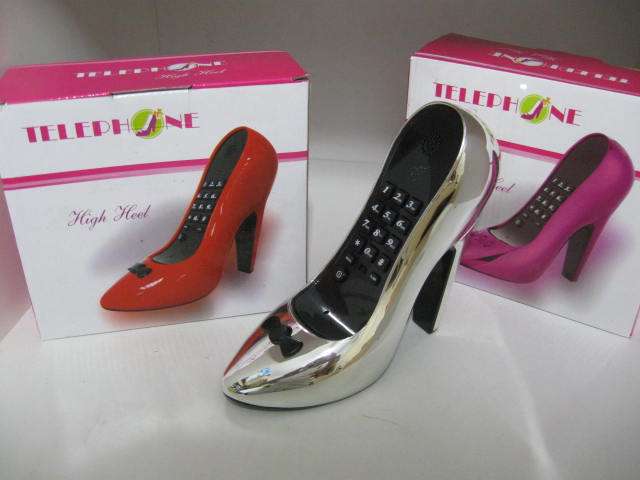 unusual high heel shoe style telephone