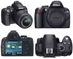 Nikon D3000 camera + 18-55mm lens,charger,etc.
