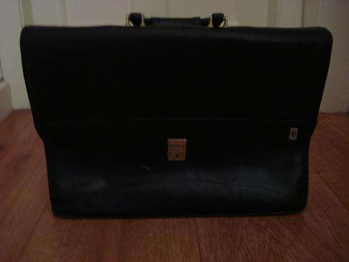 Black Dilucio Leather Briefcase