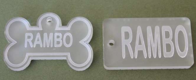 PERSPEX DOG TAGS