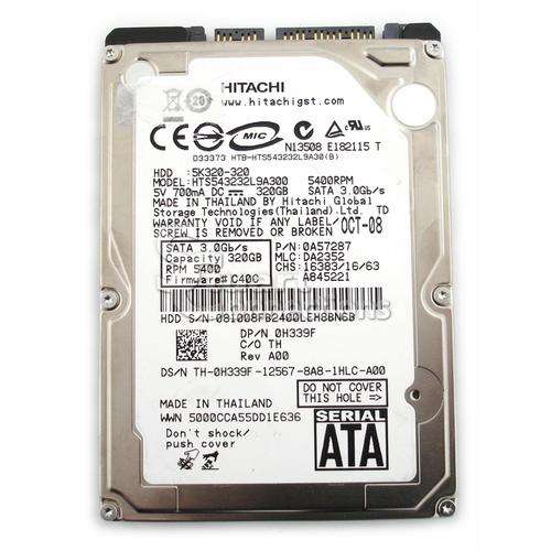 Hitachi Sata 320GB 2.5" laptop hard drive