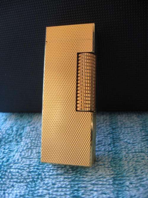 DUNHILL LIGHTER GOLD FINE BARLEY PATTERN