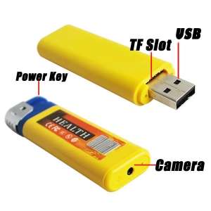 Lighter look-alike DV Camera, records video with sound or takes pictures...