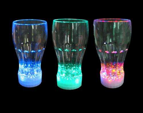 Fancy LED Cup, Great novelty item, the LED lights can flicker or shine through you drink¿
