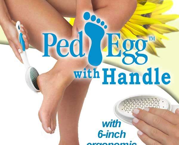 Pedi Egg with Handle, Easy to use handle¿
