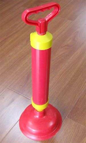 The Extreme Hand Pump Drain Plunger, Nothing Sucks like this Red plunger