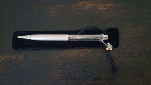 Light Pink Swarovski Crystal Pen and Velvet Case