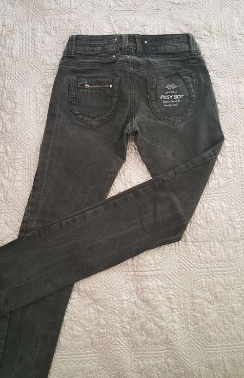 Ladies Black Sissy Boy Jeans - Size 8