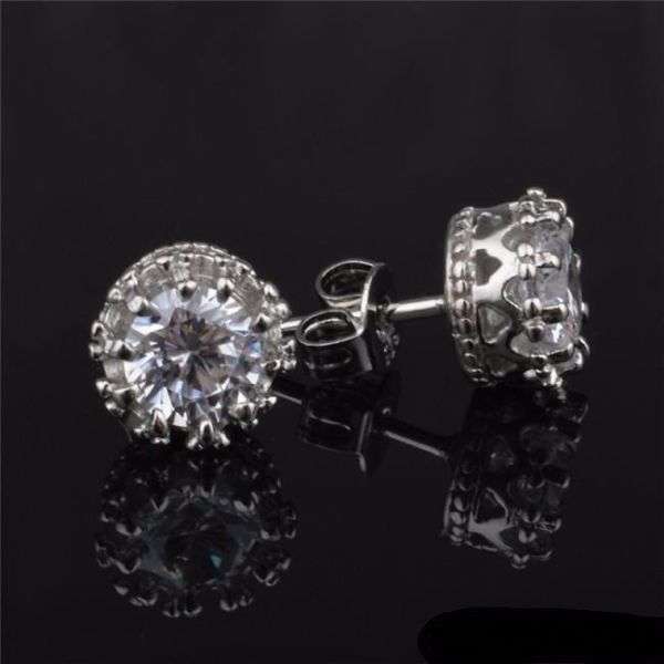 GORGEOUS lab created diamond earrings
