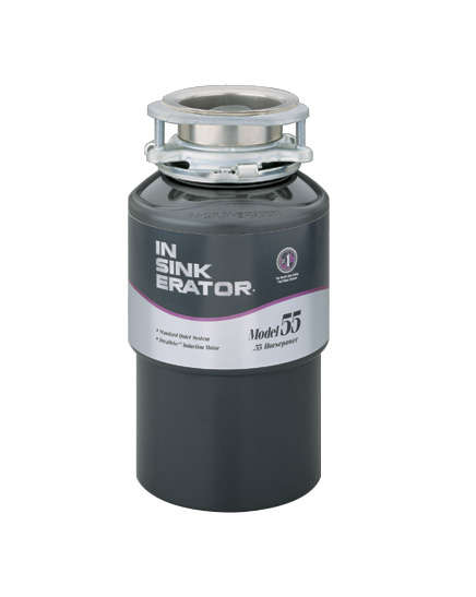 Insinkerator .55 HP food waste disposer with air switch.