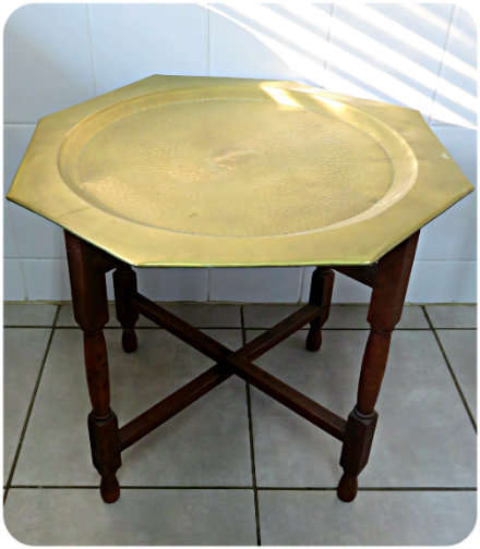 Beautiful  Vintage  Brass Tray Table  :  Postage  R150