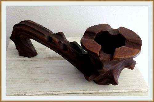 Large Solid Wooden Pipe Which serves as Ashtray for your bar