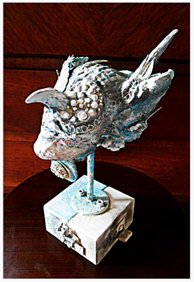 Deadly Decorum: 'Baltic Sea Nymph' - Resin & Ceramic and Coral - by Surrealist Fine Artist Ras Steyn