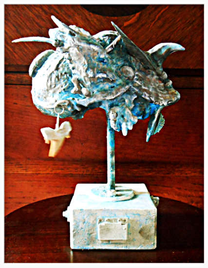 Deadly Decorum: 'Baltic Sea Nymph' - Resin & Ceramic and Coral - by Surrealist Fine Artist Ras Steyn