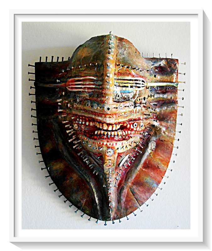 DEADLY DECORUM presents: The Mysterian Mask DIMENSIONS: 400MM X 320MM X 120MM by Ras Steyn***
