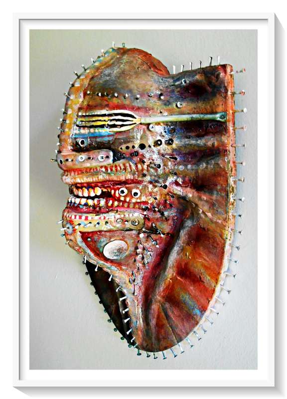 DEADLY DECORUM presents: The Mysterian Mask DIMENSIONS: 400MM X 320MM X 120MM by Ras Steyn***