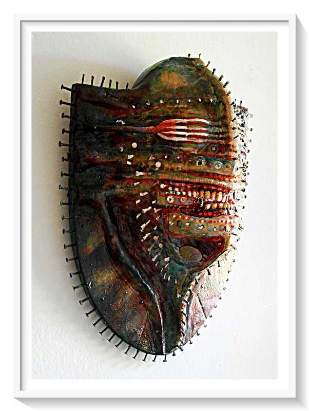 DEADLY DECORUM presents: The Mysterian Mask DIMENSIONS: 400MM X 320MM X 120MM by Ras Steyn***