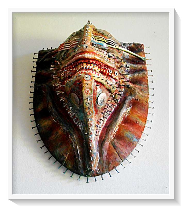 DEADLY DECORUM presents: The Mysterian Mask DIMENSIONS: 400MM X 320MM X 120MM by Ras Steyn***