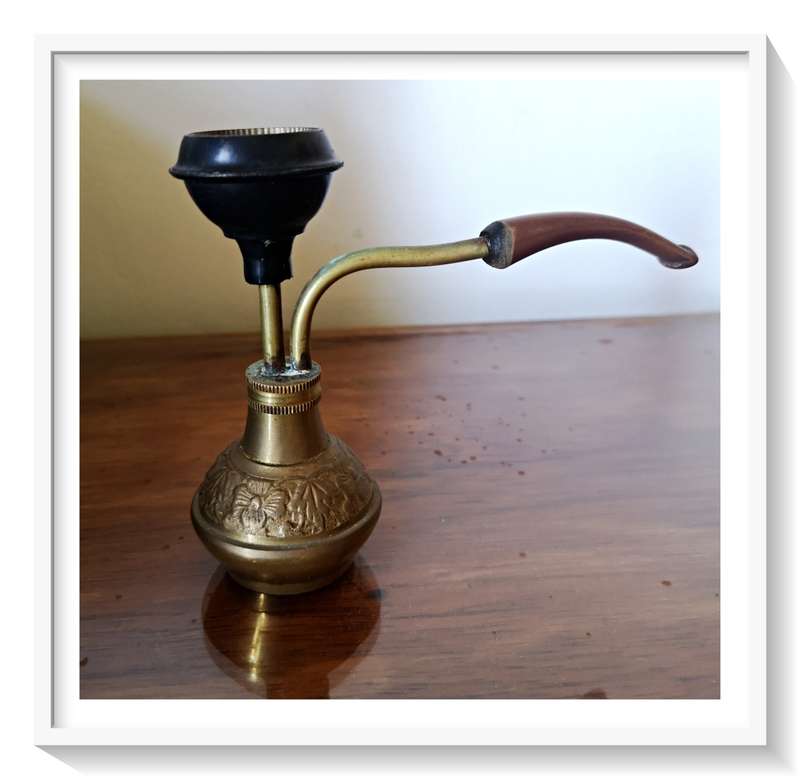 A Yesteryear Restored Vintage Brass and Black Bakelite Opium Pipe - A Very Charming Instrument*