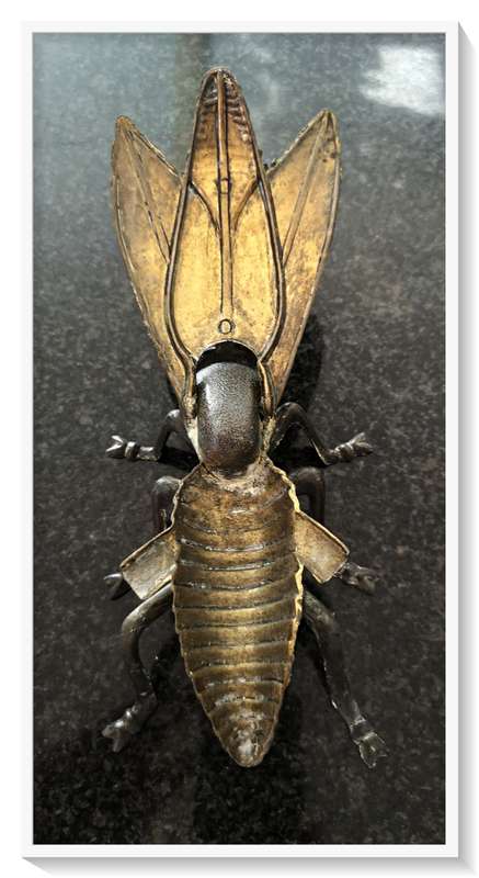 A Fairly Large Retro Brass Ashtray Shaped like a Fly - Circa 1960s - Condition: Good