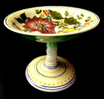 ASTRID - GOUDA - HOLLAND - 4227 - Beautiful Glazed Floral Design Fruit Bowl**