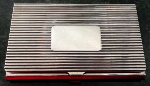 a Beautiful Silver-Coloured Card Holder for Men.