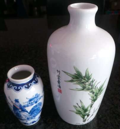 One Small and one Large Chinese vases/ bottles - Don't know much about them***