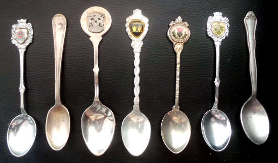 A Variety of Disparate Teaspoons from Different Landmarks - Total of  7 Teaspoons**