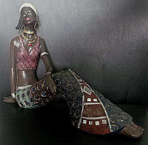 Gorgeous Large Female Figurine in Ethnic Attire - Quite Heavy & Solid :