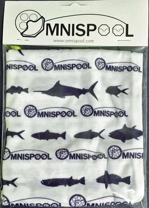 Omnispool Fishprint Tubular `Buff` Type Face Mask / Neck Gaiter