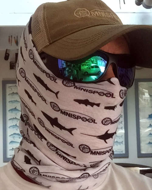 Omnispool Fishprint Tubular `Buff` Type Face Mask / Neck Gaiter