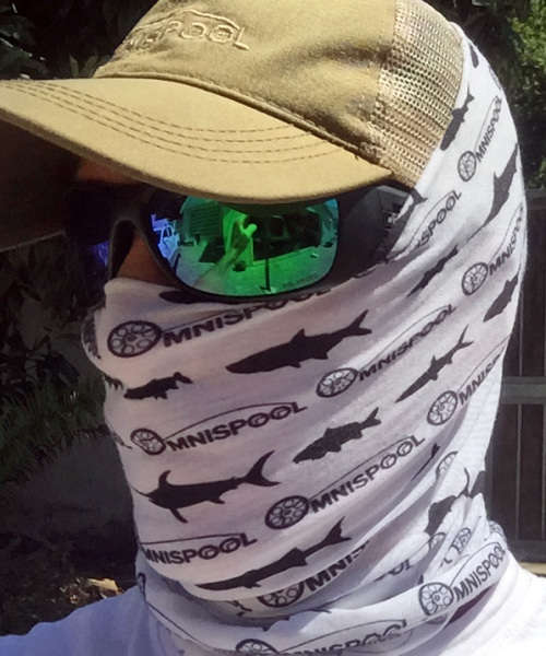 Omnispool Fishprint Tubular `Buff` Type Face Mask / Neck Gaiter