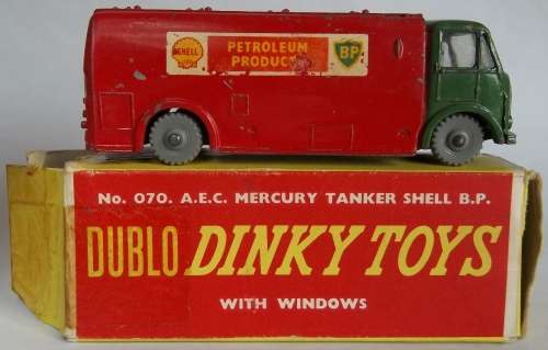 Dinky DUBLO #070 AEC MERCURY Tanker Shell B.P BOXED 1959 Vintage Die Cast Made in England