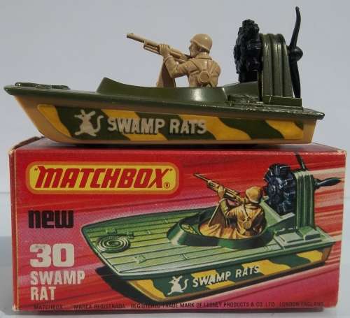 MATCHBOX Lesney Superfast #30 Swamp Rat RARE RED BOX VARIATION BOXED ENGLAND