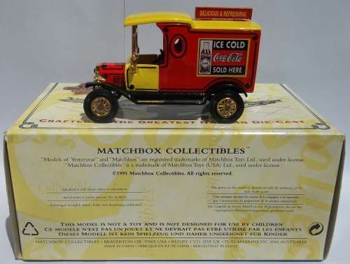 Matchbox Dinky Collectibles Coca Cola Brand 1912 Ford Model T  (YPC04) BOXED MODEL 1995