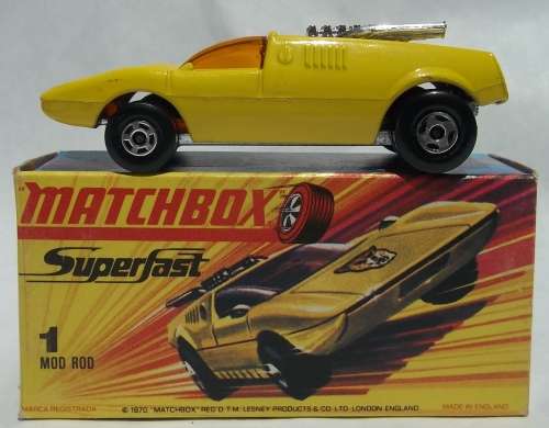 MATCHBOX Lesney SUPERFAST #1 Mod Rod Made in England BOXED Vintage Die Cast