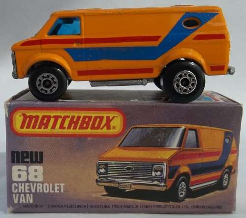Matchbox Lesney Superfast #68 Chevrolet Van MINT & BOXED VINTAGE Die Cast Model