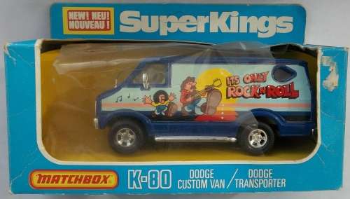 MATCHBOX Lesney SUPER KINGS  K-80 Dodge Custom Van Boxed Made in England Die Cast Model