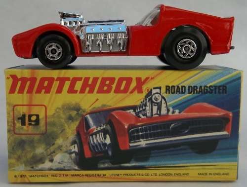 MATCHBOX Lesney Superfast #19 Road Dragster Made in England 1970 BOXED Car Vintage