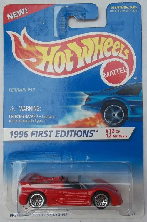HOT WHEELS Ferrari F50 Made in 1996 mint on card Similar to Matchbox Vintage