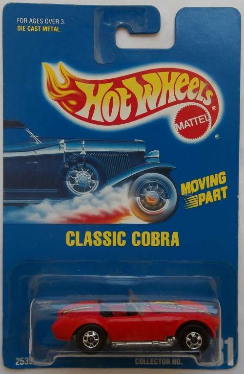 Hot Wheels Classic AC Cobra HOTWHEELS Sealed on Card 1991 Similar to Matchbox