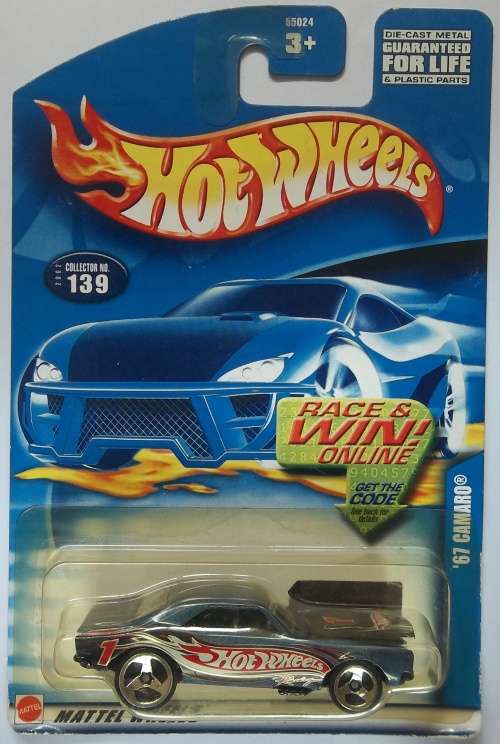 Hot Wheels 1967 Camaro 2002 Metal Base & Opening Bonnet HOTWHEELS - Matchbox Scale Model Car