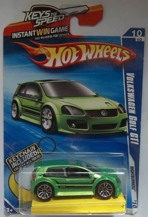 Hot Wheels 2010 Nightburnerz - Volkswagen Golf GTi - HOTWHEELS Similar to Matchbox Scale