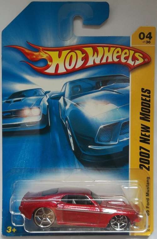 Hot Wheels 1969 Ford Mustang (Red) HOTWHEELS Similar to Matchbox Scale Model Car