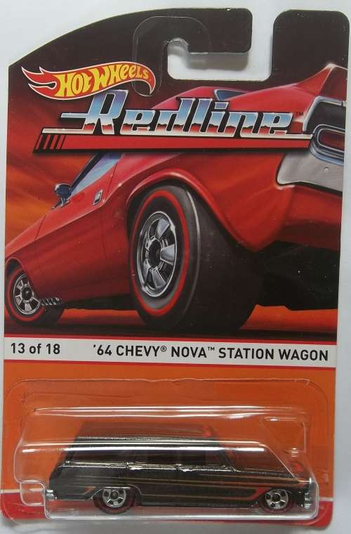 HOT WHEELS REDLINES 1964 Chey Nova Station Wagon Made in 2015 Metal base HOTWHEELS Similar Matchbox