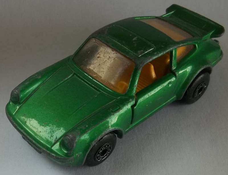 MATCHBOX Superfast #6 Porsche Turbo Vintage Model Made in England 1979 GREEN VARIANT